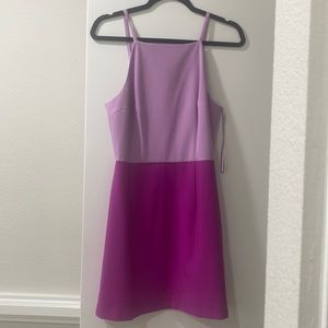 French Connection color block pink dress